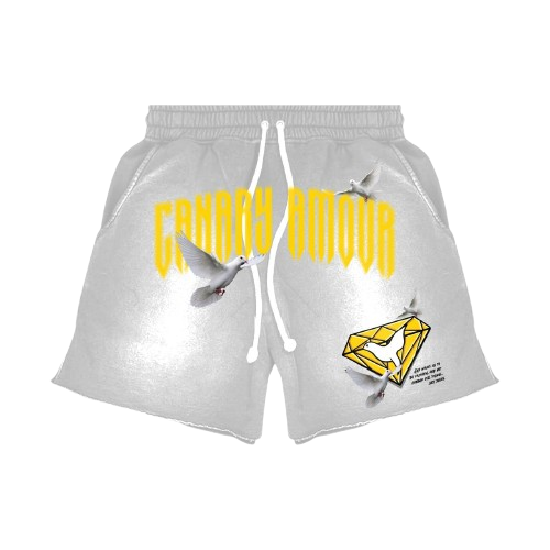 Canary "Love Bird" Shorts White